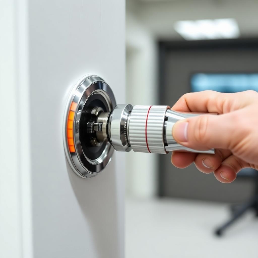 Instalación de cerradura de alta seguridad
